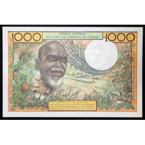 Západoafrické štáty, Federácia, Pobrežie Slonoviny A, 1 000 frankov b.d. (1959-65)