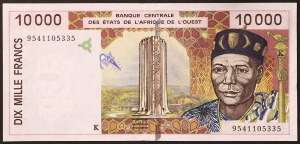 Stati dell'Africa occidentale, Federazione, Senegal K, 10.000 franchi 1994