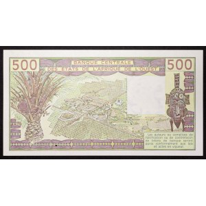 États d'Afrique de l'Ouest, Fédération, Sénégal K, 500 Francs s.d. (1986)