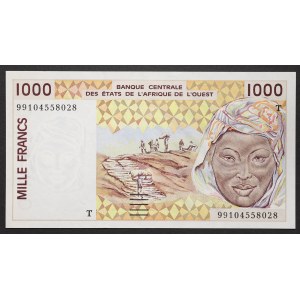 Westafrikanische Staaten, Föderation, Togo T, 1.000 Francs n.d. (1999)