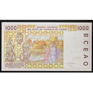 Západoafrické štáty, Federácia, Togo T, 1 000 frankov b.d. (1999)
