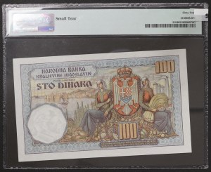 Yugoslavia, Kingdom, Alexander I (1929-1934), 100 Dinara 1934