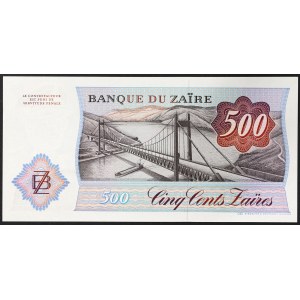 Zaire, Republic (1971-1997), 500 Zaires 14/10/1985