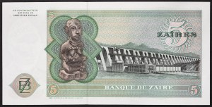 Zaire, Republic (1971-1997), 5 Zaires 24/11/1977