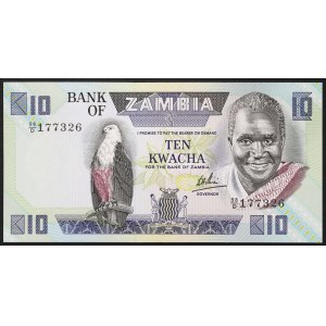 Zambia, Repubblica (1964-data), 10 Kwacha n.d. (1980-88)