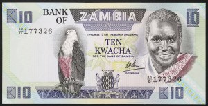 Zambie, republika (1964-data), 10 kwacha n.d. (1980-88)