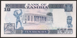 Zambia, Republic (1964-date), 10 Kwacha n.d. (1989-91)