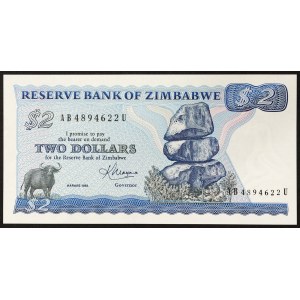 Simbabwe, Republik (1965-datum), 2 Dollar 1983