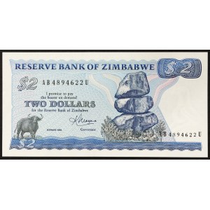 Zimbabwe, Republika (1965-data), 2 dolarů 1983