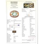 Gold Ring - Emerald and Diamonds - Certificate.