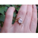 Złoty pierścionek - Duży Diament 2,39ct - Certyfikat i Wycena na 45800zł