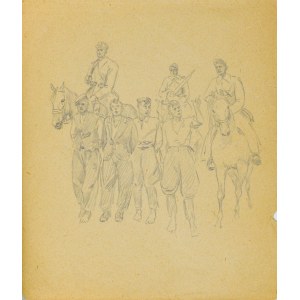 Ludwik MACIĄG (1920-2007), Sketches from the War. Capture of prisoners of war