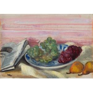 Wojciech Weiss (1875 Leorda, Romania - 1950 Krakow), Still life with grapes and pears, 1920s-1930s.