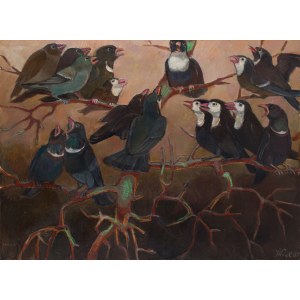 Józefa Wnukowa (1911 Warsaw - 2000 Sopot), Narada from the series Birds, 1985.