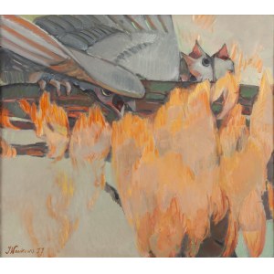 Józefa Wnukowa (1911 Warsaw - 2000 Sopot), Fire of the Nest from the series Birds, 1977.