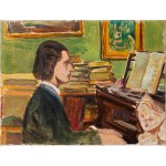 Zygmunt Waliszewski (1897 Petersburg - 1936 Warschau), Porträt eines Mannes am Klavier