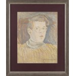 Jan Szancenbach (1928 Kraków - 1998 Kraków), Selbstbildnis eines Jugendlichen im gelben Pullover, 1948