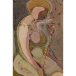 Jan Wodyński (1903 Jasło - 1988 Warsaw), Nude with a guitar, 1965