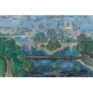 Eugeniusz Geppert (1890 Lvov - 1979 Wroclaw), On the Seine, ca.1957