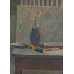 Wacław Taranczewski (1903 Czarnków - 1987 Kraków), Still life with painting utensils, 1960s.