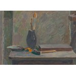 Wacław Taranczewski (1903 Czarnków - 1987 Kraków), Still life with painting utensils, 1960s.