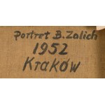 Zbigniew Pronaszko (1885 Żychlin - 1958 Krakau), Porträt von Basia in einem blauen Kleid, 1952