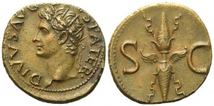 Divus Augustus, As struck under Tiberius, Rome, c. AD 34-37; Æ (g 10,72; mm 29)