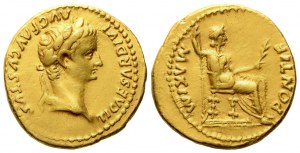 Tiberius (14-37), Aureus, Lugdunum, c. AD 14-17; AV (g 7,87; mm 19)