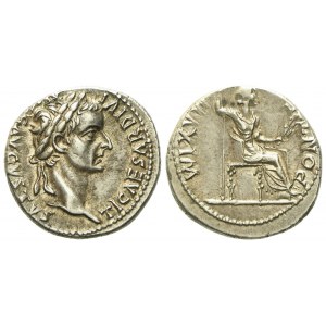 Tiberius (14-37), Denarius, Lugdunum, c. AD 14-37; AR (g 3,77; mm 18)