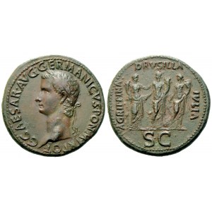 Gaius, called Caligula (37-41), Sestertius, Rome, c. AD 37-38; Æ (g 27,50; mm 34)