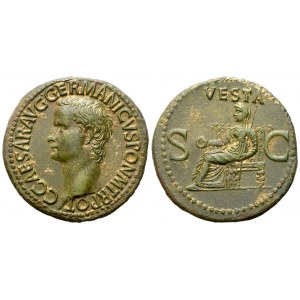 Gaius, called Caligula (37-41), As, Rome, c. AD 37-38; Æ (g 11,20; mm 29)