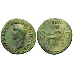 Gaius, called Caligula (37-41), As, Rome, c. AD 37-38; Æ (g 10,50; mm 28)