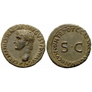Germanicus, As struck under Gaius (Caligula), Rome, c. AD 37-41; Æ (g 11,15; mm 27)