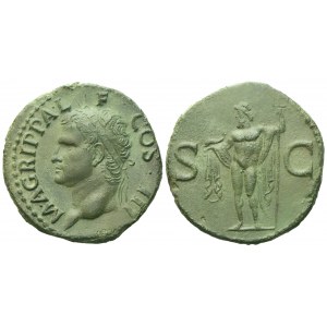 Agrippa, As struck under Gaius (Caligula), Rome, c. AD 37-41; Æ (g 11,15; mm 28)