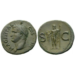 Agrippa, As struck under Gaius (Caligula), Rome, c. AD 37-41; Æ (g 10,35; mm 28)