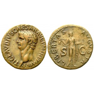 Claudius (41-54), As, Rome, c. AD 50-54; Æ (g 10,64; mm 28)