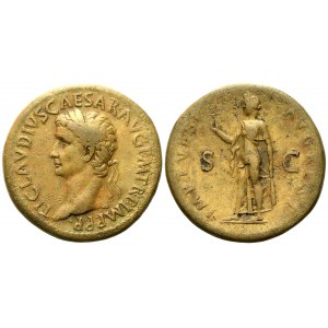 Claudius (41-54), Sestertius struck under Titus (restituition issue), Rome, AD 80-81; Æ (g 26,20; mm 34)