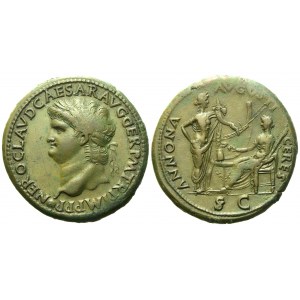 Nero (54-68), Sestertius, Lugdunum, c. AD 65; Æ (g 22,75; mm 35)