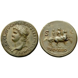 Nero (54-68), Sestertius, Lugdunum, c. AD 65; Æ (g 26,88; mm 35)