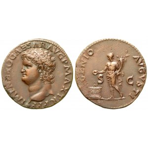 Nero (54-68), As, Lugdunum, ca. 66 n. Chr.; Æ (g 10,41; mm 27)
