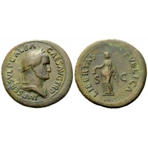 Galba (68-69), Sestertius, Rome, c. late summer AD 68; Æ (g 26,32; mm 37)