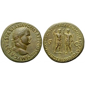 Vespasian (69-79), Sestertius, Lugdunum, AD 72; Æ (g 28,55; mm 34)