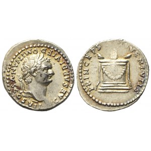 Domitian Caesar, Denarius struck under Titus, Rome, AD 80; AR (g 3,16; mm 18,4)