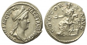 Sabina, Denarius struck under Hadrian, Rome, AD 130-133; AR (g 3,23; mm 16,8)