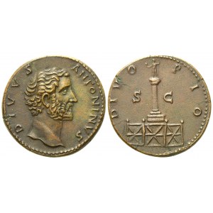 Divus Antoninus Pius, Sestertius struck under Marcus Aurelius, Rome, after AD 161; Æ (g 22,84; mm 32)