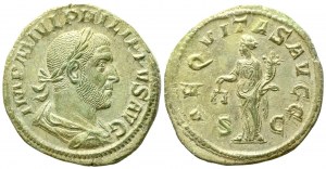 Philip I (244-249), Sestertius, Rome, AD 244-249; Æ (g 19,47; mm 30,5)