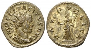 Tacitus (275-276), Antoninianus, Lugdunum, undated; Æ silvered (g 3,75; mm 21,9)