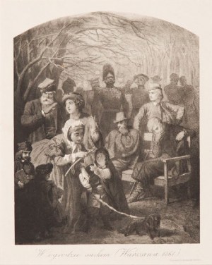 ARTUR GROTTGER (1837 - 1867), W OGRODZIE SASKIM (WARSZAWA 1861)