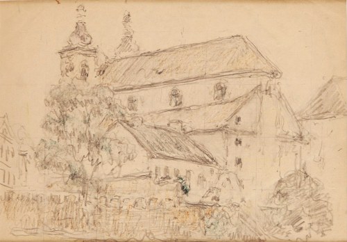 TADEUSZ CIEŚLEWSKI - OJCIEC (1870 - 1956), Klasztor OO. Jezuitów w Piotrkowie Trybunalskim