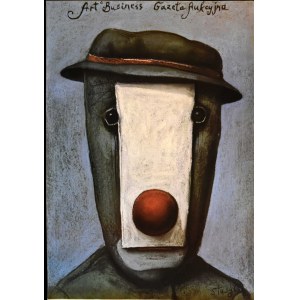 Stasys EIDRIGEVICIUS, Art &amp; Business Newspaper Auction Poster